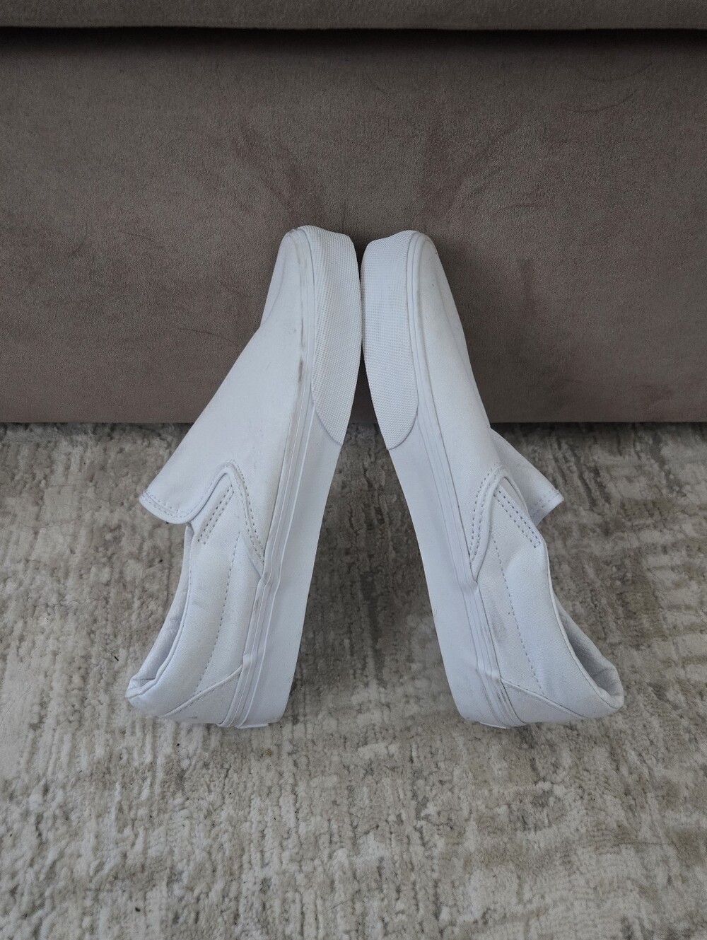Vans Off the Wall Casual Shoes Womens Sz 7.5 Slip On Sneakers White Skater. - Picture 3 of 10